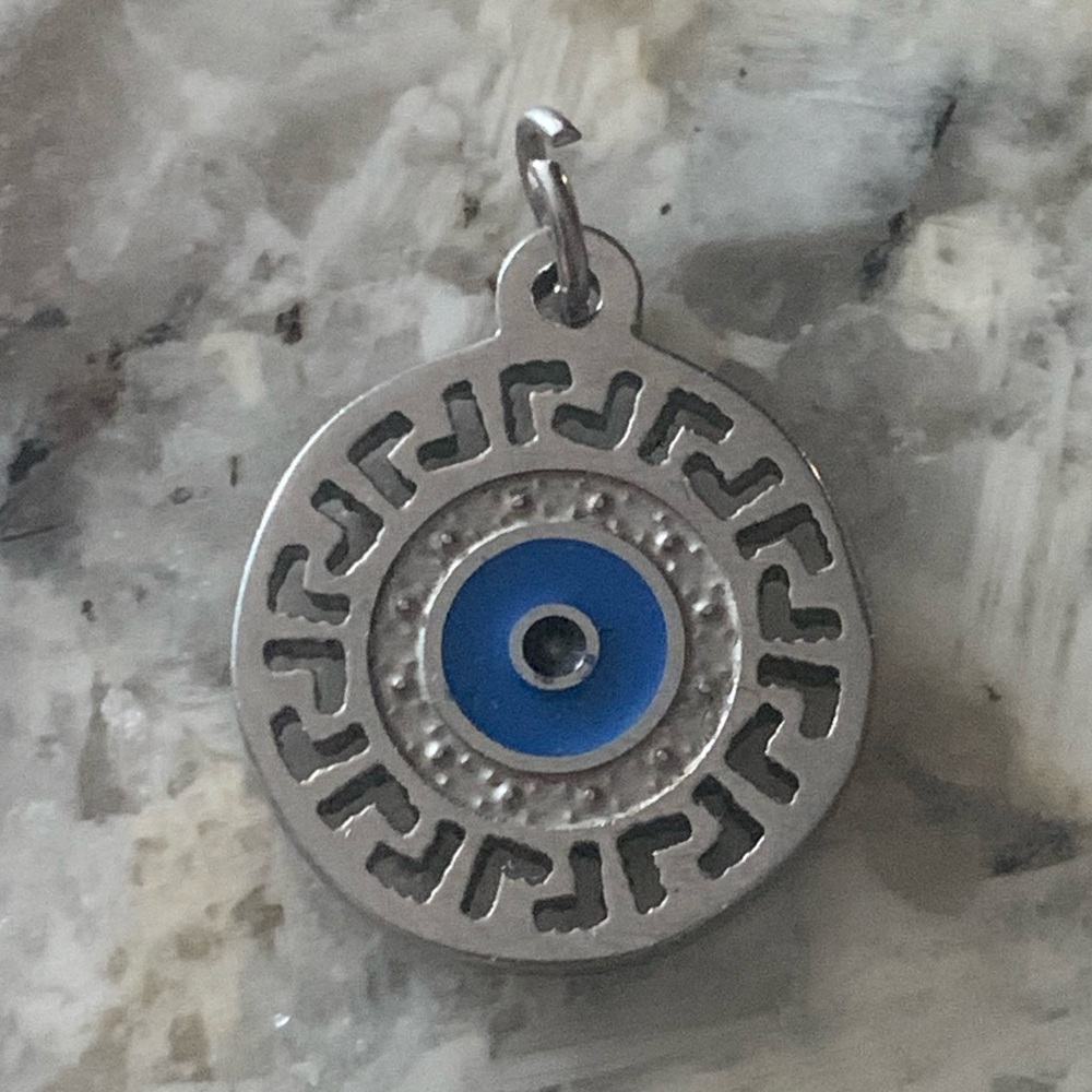 Stainless Steel Evil Eye Pendant, Charm